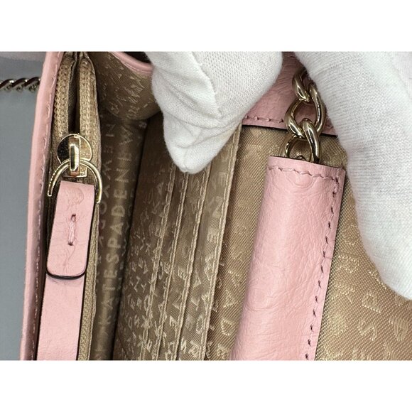 Kate‎ Spade Alexander Avenue Pink Ostrich-Embossed Leather Crossbody Wallet With - Picture 10 of 13